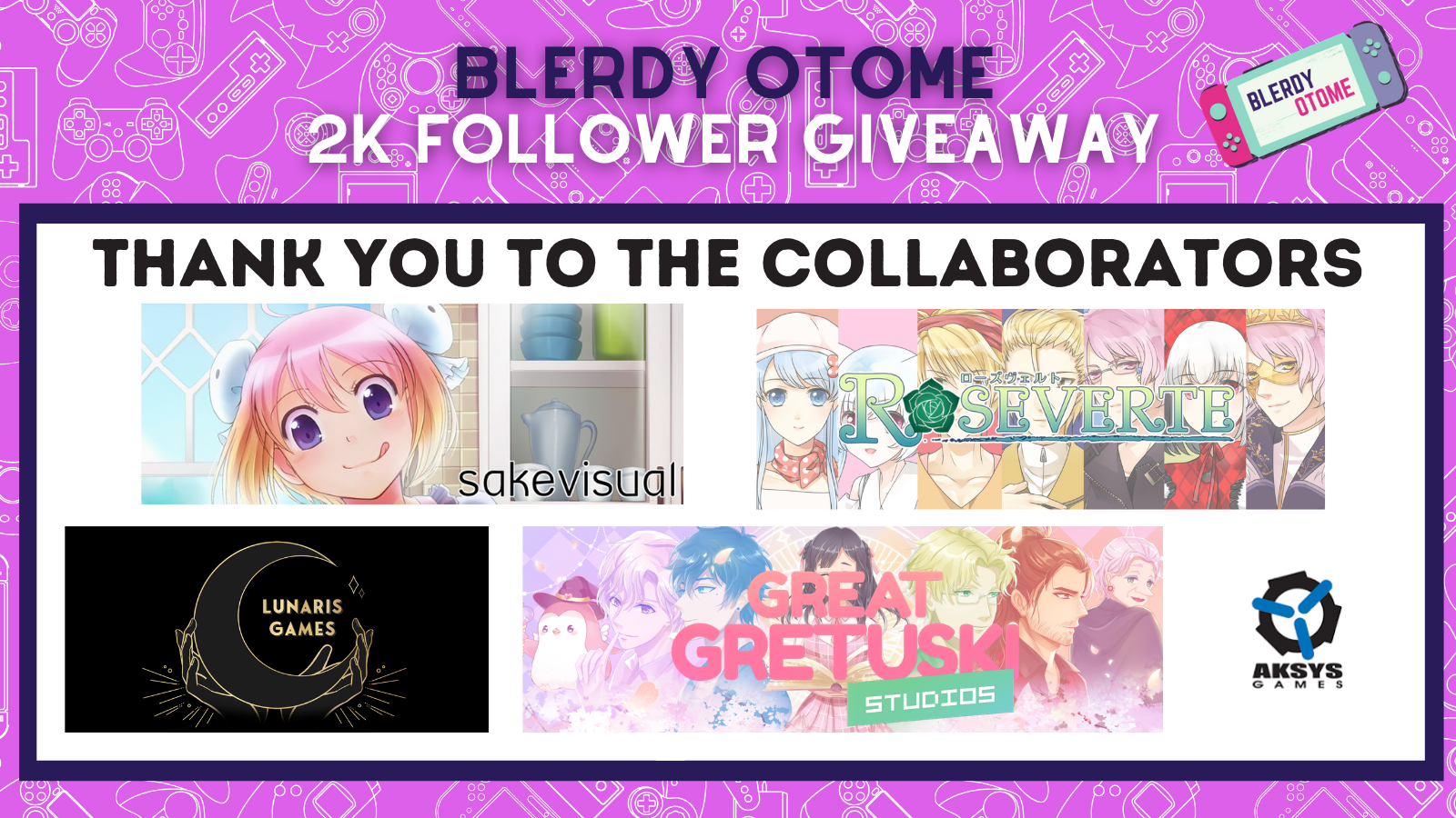 Blerdy Otome 2K Giveaway