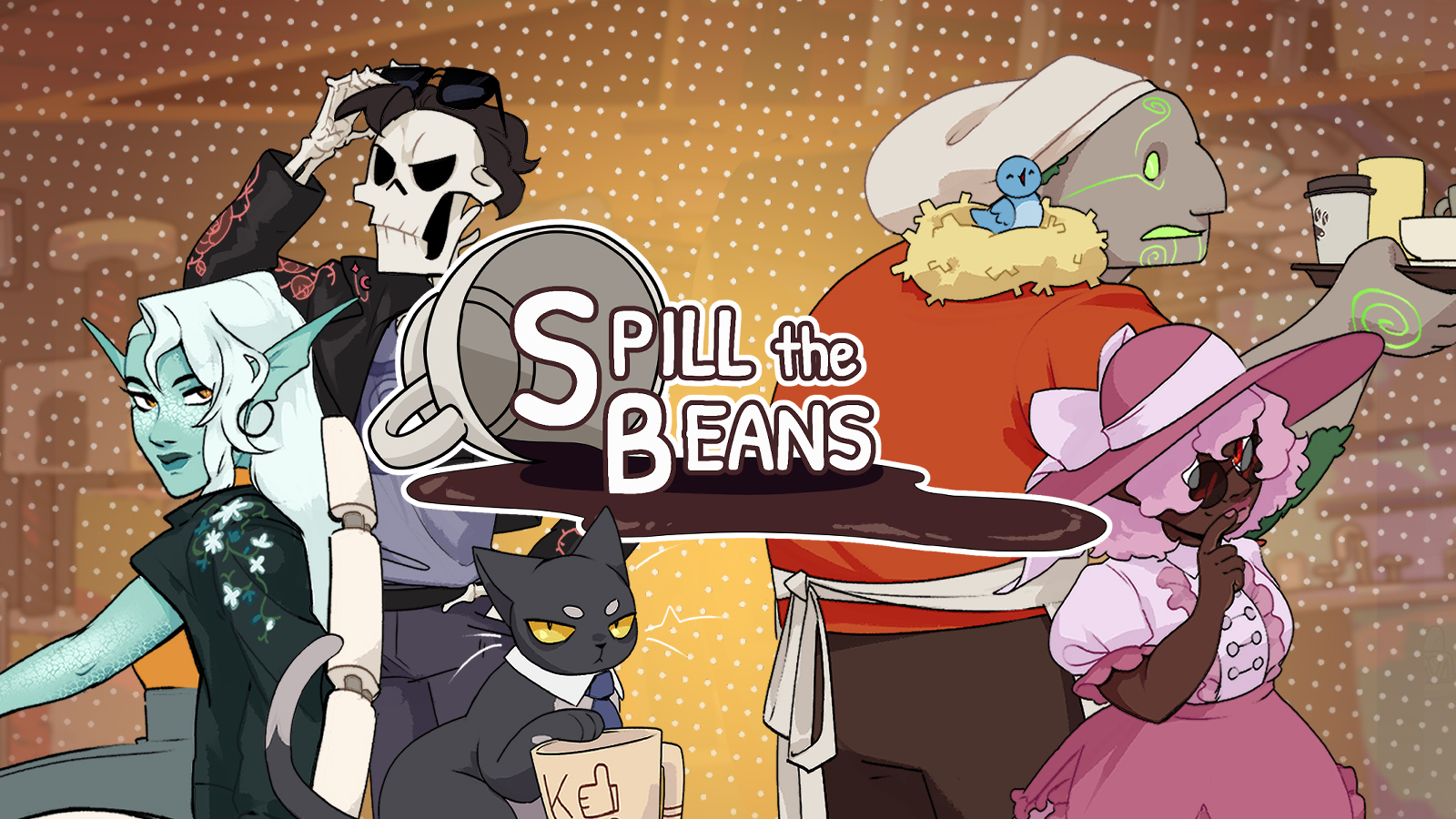 Reverse Whodunnit Visual Novel, Spill the Beans Needs Your Support on Kickstarter